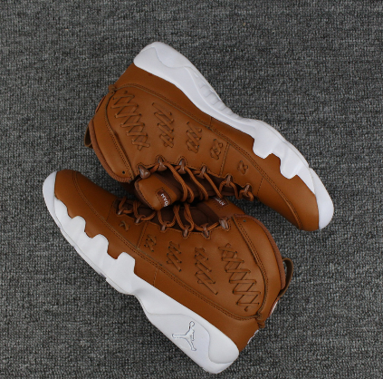 air jordan 9 brown/white